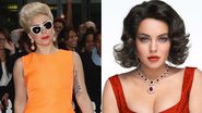 Lady Gaga e Lindsay Lohan caracterizada como Elizabeth Taylor - Getty Images / Splash News