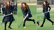 Kate Middleton joga hóquei em escola britânica - Getty Images