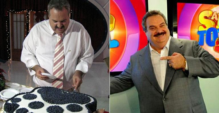 Gilberto Barros recebe bolo da equipe da RedeTV! - Divulgação