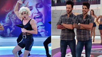 Rodrigo Faro faz imitações de Madonna e Gusttavo Lima - Antônio Chahestian / Record; Reprodução / Instagram