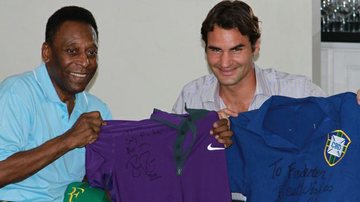 Pelé e Roger Federer - Reprodução / Facebook