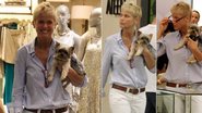 Com o cachorro Dudu a tira-colo, Xuxa passeia em shopping no Rio de Janeiro - Marcus Pavão / AgNews
