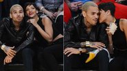 Chris Brown e Rihanna no jogo do Los Angeles Lakers - Grosby Group