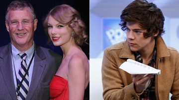 Taylor Swift com o pai, Scott Kingsley Siwft. Harry Styles - Getty Images
