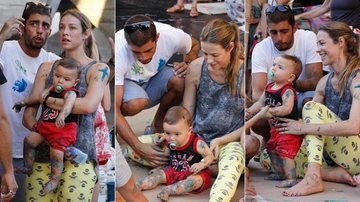 Luana Piovani e Pedro Scooby pintam e bordam com Dom em tarde de lazer no MAM carioca - Philippe Lima/AgNews