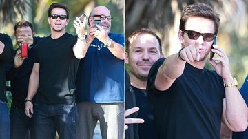 Mark Wahlberg brinca com paparazzi em Miami, nos Estados Unidos - The Grosby Group
