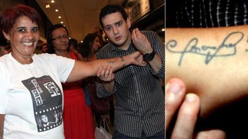 Fã mostra tatuagem que fez ao seu ídolo, Marcos Veras - Graça Paes/Foto Rio News