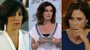 Roberta (Gloria Pires), Fátima Bernardes e Manoela (Guilhermina Guinle) - Reprodução / TV Globo