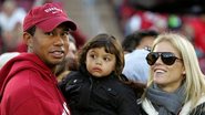 Tiger Woods com a filha Samantha e a ex-mulher Elin - Getty Images