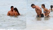 Ronaldo Nazário curte novo affaire, Paula Morais, na praia do Leblon - Wallace Barbosa/AgNews