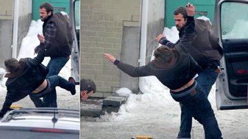 Ryan Reynolds filma cena de luta na neve, no Canadá - The Grosby Group