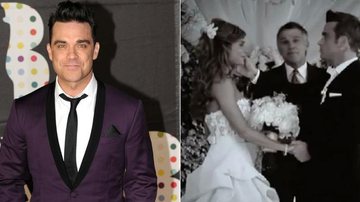 Robbie Williams mostra vídeo com momentos de seu casamento - Getty Images; Reprodução / Youtube