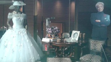 Espaço dedicado ao vestido de noiva inédito de Clodovil Hernandes - Juliana Cazarine
