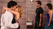 Nando e Juliana não resistem ao desejo e se beijam. Roberta e Fábio quase flagram os dois - Guerra dos Sexos / TV Globo