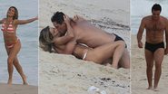 Flávia Alessandra e Rodrigo Lombardi gravam cenas de amor na praia - Delson Silva /AgNews