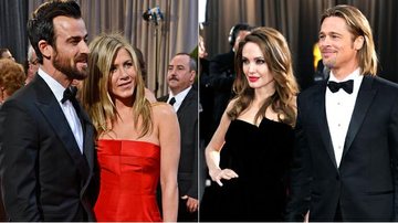 Justin Theroux e Jennifer Aniston X Brad Pitt e Angelina Jolie - Getty Images