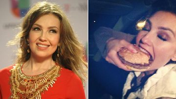 Thalia devora sanduíche no carro - Getty Images/Reprodução Instagram