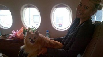 Maria Sharapova viaja com seu Lulu da Pomerânia - Reprodução/Facebook