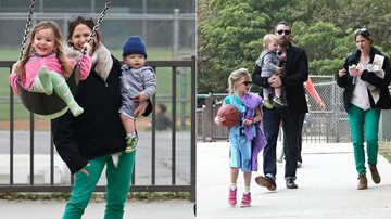 Jennifer Garner e Ben Affleck com os três filhos, Seraphina, Samuel e Violet - Grosby Group