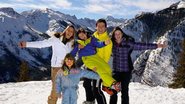 Entre Suzana e os filhos, Luana, Pedro Henrique e Laura, ele se esbalda em estação de esqui, em Aspen. - -