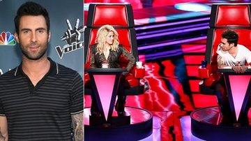 Adam Levine brinca com Shakira ao mandá-la "calar a boca" durante audição do 'The Voice' - Getty Images / Reprodução NBC