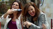 Fernanda Paes Leme e Claudia Raia nos bastidores de 'Salve Jorge' - Reprodução / TV Globo