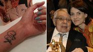 Malga Di Paula faz tatuagem para Chico Anysio - Reprodução / Twitter/ Agnews