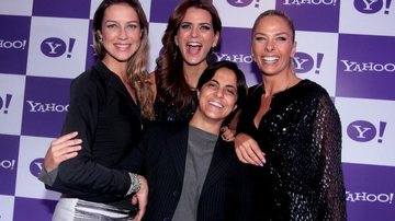 Luana Piovani, Fernanda Motta, Adriane Galisteu e Thammy Miranda posam para fotos em festa na Casa Fasano - Leo Franco/Agnews