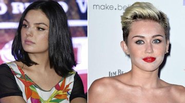 Isis Valverde cometeu o mesmo erro de maquiagem de Miley Cyrus. Confira! - Foto-montagem