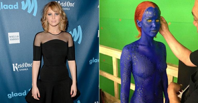 Jennifer Lawrence: primeira foto para o filme X-Men - Getty Imagens e Twitter/Reprodução