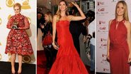 Inspire-se no vestido vermelho das celebridades - Foto-montagem