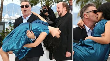 Alec Baldwin quase deixa a esposa pelada no tapete vermelho do Festival de Cinema de Cannes - Getty Images