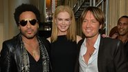 Nicole Kidman ao lado do marido, Keith Urban, e do ex-namorado, Lenny Kravitz - Getty Images