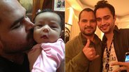 Luciano Camargo com a neta, Maria Luiza, e o filho Wesley - Reprodução / Instagram