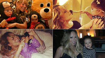 Mariah Carey com os filhos gêmeos, Monroe e Moroccan - Reprodução / Facebook