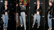 A cantora Miley Cyrus ousou ao usar uma calça de moletom e jeans. O que você achou do look? - Foto-montagem/ Getty Images