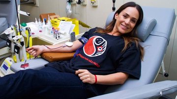 Gabriela Duarte doa sangue em São Paulo - Hospital Sírio-Libanês