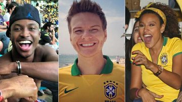 Famosos na torcida pelo Brasil - Fotomontagem