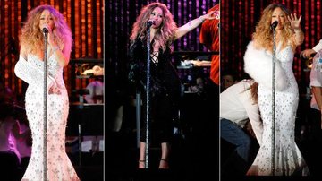 Mariah Carey não perde o estilo diva em apresentação mesmo com o braço lesionado - Getty Images