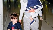 Ricky Martin com os filhos gêmeos, Matteo e Valentino. - Inf Photo/The Grosby Group