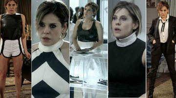Os looks preto e branco de Edith, em 'Amor à Vida' - Reprodução/TV Globo
