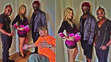 Prestes a dar à luz, Fergie usa vestido apertado durante encontro com amigos do Black Eyed Peas - Instagram/Reprodução
