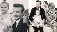 David Beckham e a filha, Harper Seven, que arrancou um sorriso de Anna Wintour - Foto-montagem