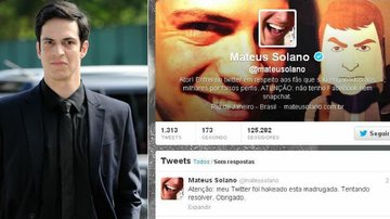 Twitter de Mateus Solano é hackeado - Foto-montagem