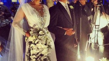 Naldo e Ellen Cardoso, a Mulher Moranguinho, se casaram na noite desta segunda-feira, 23, em uma casa de eventos em Jacarepaguá, na zona oeste do Rio de Janeiro - Instagram/Reprodução
