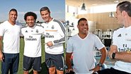 Ronaldo visita seu ex-clube na Espanha e se encontra com Cristiano Ronaldo e Bale - Divulgação/Real Madrid