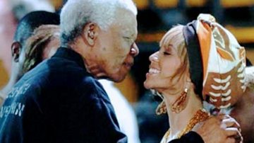 Nelson Mandela e Beyoncé - Reprodução / Instagram