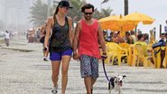 Ellen Jabour e seu namorado curtem dia de sol na Barra, no Rio de Janeiro - Rodrigo dos Anjos/AgNews