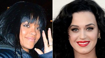 Rihanna e Katy Perry fazem nail art de Natal - Foto-montagem