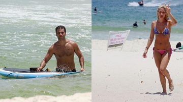 Bruno Gagliasso e Giovanna Ewbank em dia de praia na Barra da Tijuca - Dilson Silva/ AgNews